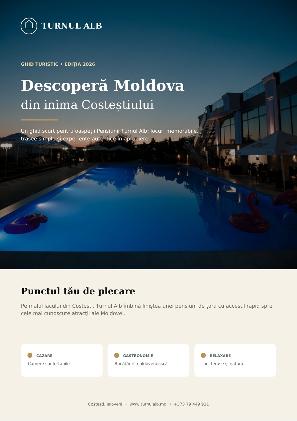 Coperta ghidului turistic Turnul Alb 2026